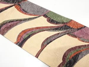 纐纈　抽象模様　全通袋帯